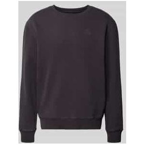 Sweatshirt met labelstitching en ronde hals