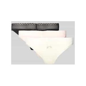 String van katoenmix in een set van 3 stuks, model 'TRIPLET LACE BRIEF'
