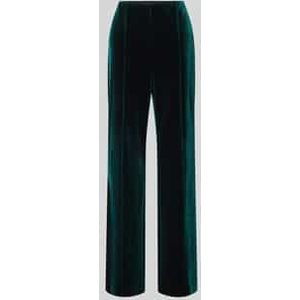 Flared fit stoffen broek van fluweel met siernaden