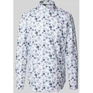 Slim fit zakelijk overhemd met haaikraag