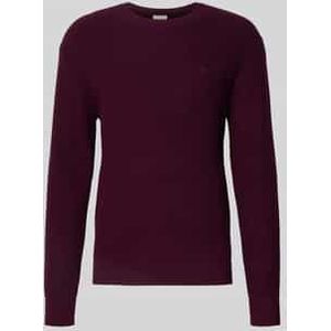 Gebreide pullover met ribboorden