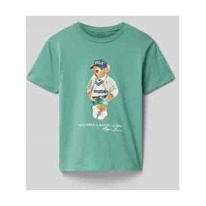 Polo Ralph Lauren - Shirt - Bruin/Grijs/Groen/Wit - Jersey - Normale Pasvorm