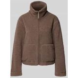 Only - MEGAN - Damesjack - Regular Fit - Teddy - Opstaande Kraag - Ritssluiting - Steekzakken