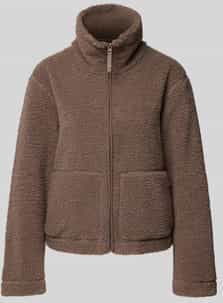 Only - MEGAN - Damesjack - Regular Fit - Teddy - Opstaande Kraag - Ritssluiting - Steekzakken