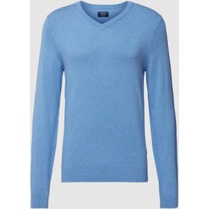 Gebreide pullover van viscosemix met V-hals