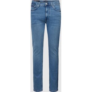 Slim fit jeans met knoop- en ritssluiting, model 'STEVEN'
