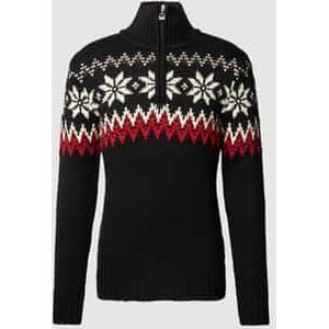 Gebreide pullover met opstaande kraag, model 'Myking'