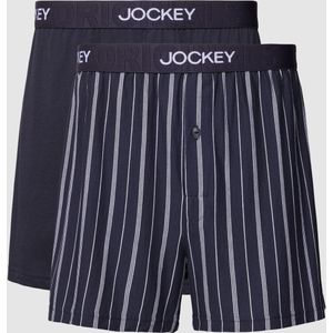 Boxershort met labelprint in een set van 2 stuks