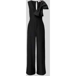 Regular fit jumpsuit met sierstrik, model 'Linda'