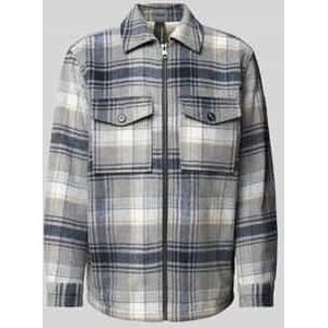 Regular fit overhemdjack met voering van teddybont en opgestikte borstzakken