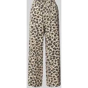 Wide leg stoffen broek met tunnelkoord, model 'Lavisco'