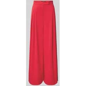 Wide fit stoffen broek met platte plooien