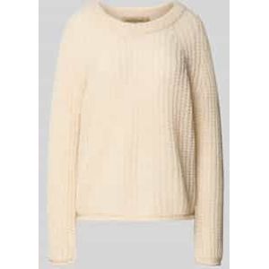 Relaxed fit gebreide pullover met mohair