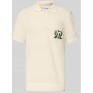 Classic fit poloshirt met labelstitching