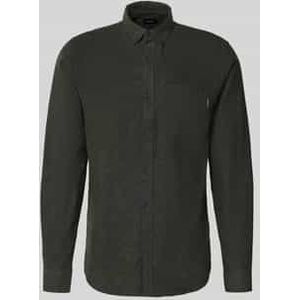 Slim fit vrijetijdsoverhemd met borstzak, model 'Brushed'