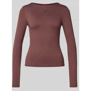 Slim fit shirt met lange mouwen van elastische jersey, model 'DASIIA'