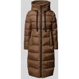 Gewatteerde lange jas met steekzakken, model 'NUNKI'