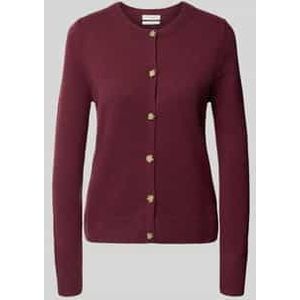 Regular fit cardigan van zuivere wol