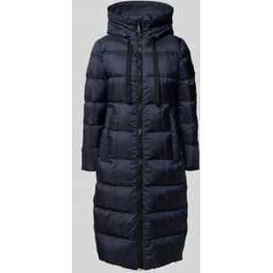 Gewatteerde lange jas met steekzakken, model 'NUNKI'