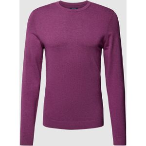 Gebreide pullover van viscosemix met ronde hals