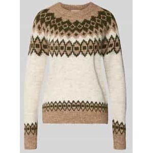 Gebreide pullover in Noorse look, model 'Novala'