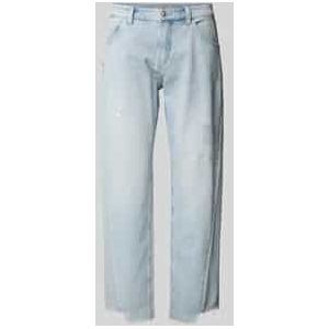 Straight fit jeans met siernaden opzij, model 'Aleksa'