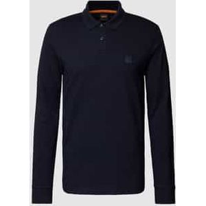 BOSS Slim Fit Polo Passerby met Logo Dark Blue