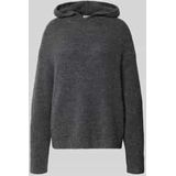 Relaxed fit hoodie van scheerwolmix
