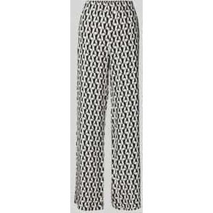 Flared cut stoffen broek met elastische band, model 'CHIARA'