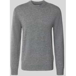 Gebreide pullover van lamswol met ronde hals