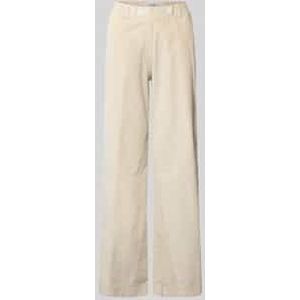 Slim fit corduroy broek met elastische band, model 'Pam Flared'