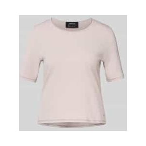 Gebreid shirt van viscosemix met ronde hals