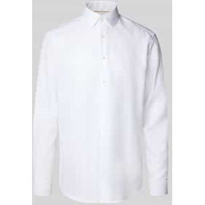 Regular fit zakelijk overhemd met kentkraag