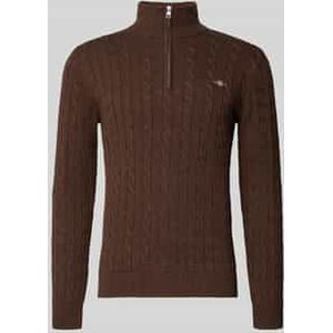 Gebreide pullover met ribboorden