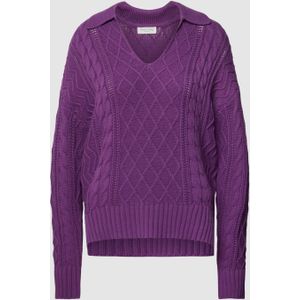 Gebreide pullover met kabelpatroon