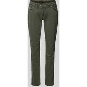 Slim fit jeans met asymmetrische knoopsluiting, model 'Malibu'