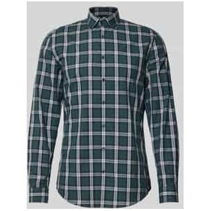 Slim fit zakelijk overhemd van katoen