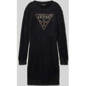 Sweatjurk van imitatiebont met siersteentjes