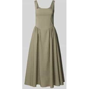 Cocktailjurk met vierkante hals