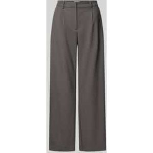 Wide leg bandplooibroek met riemlussen, model 'Drew'