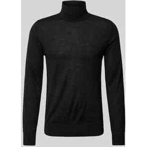 Gebreide pullover van wol met col, model 'Neville'