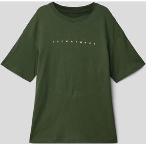 T-shirt met labelprint, model 'STAR'