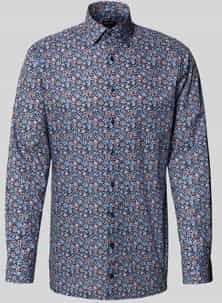 OLYMP Luxor Overhemd, modern fit, New Kent, Marineblauw