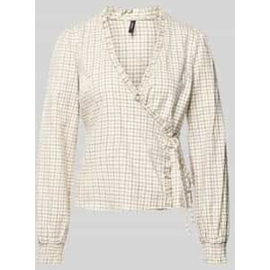 Regular fit blouse met lange mouwen van puur katoen, model 'LOVA'