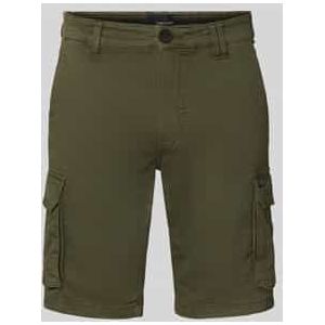 Regular fit korte broek met cargozakken