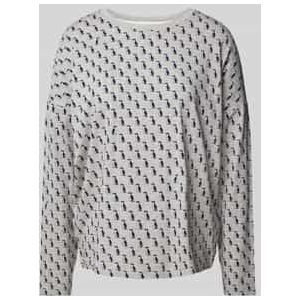 Shirt met lange mouwen met oversized schouders