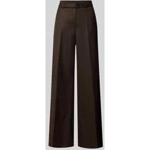 Straight fit bandplooibroek met riem