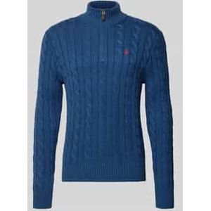 Gebreide pullover met labelstitching