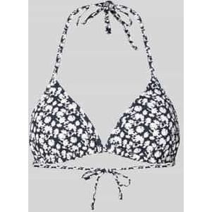 Look - Gedessineerde Triangelbikini - Millefleur Print Dark Navy - Polyamide Elastaan