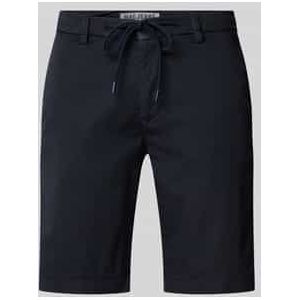 Korte regular fit broek met tunnelkoord